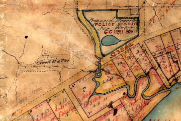 Boundary Creek (Milton), as depicted in 1850.