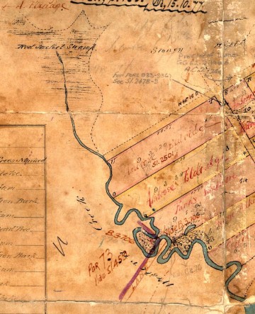 Western Creek and Red Jacket Swamp, as depicted in 1850.