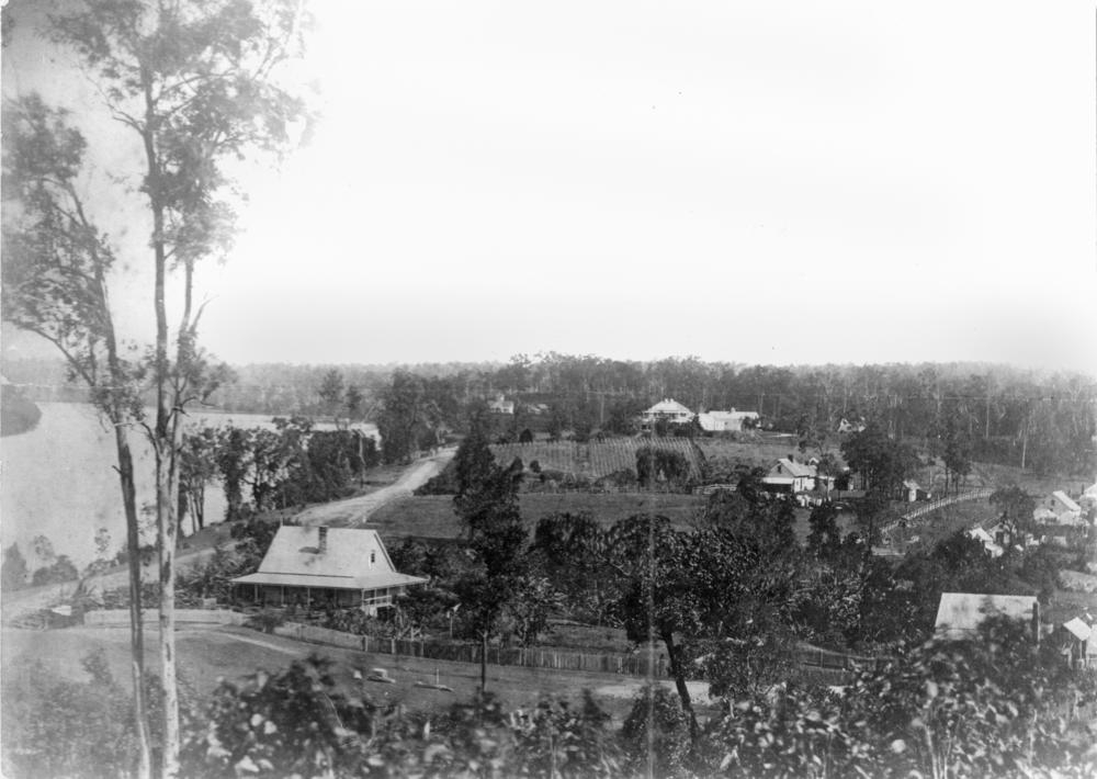 View of Milton, showing Milton House in the middle-right of the photo