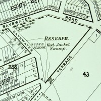 Present-day Gregory Park as depicted on McKeller's map of Brisbane, 1895. (Brisbane City Council Archives)