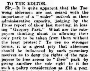 Clipping from The Brisbane Courier, 22 June 1910, p21. (Trove)