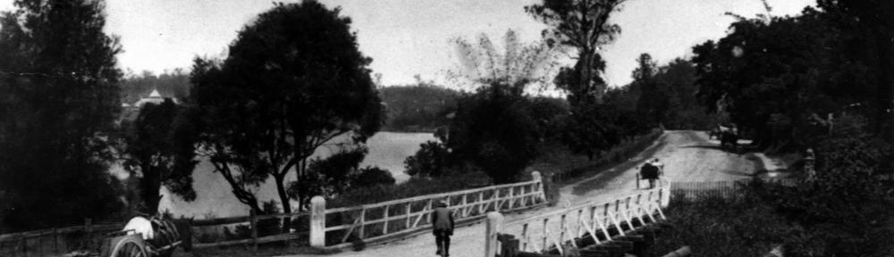 The Langsville Bridge at Auchenflower, ca. 1914. John Oxley Library, State Library of Queensland, Neg: 10579.