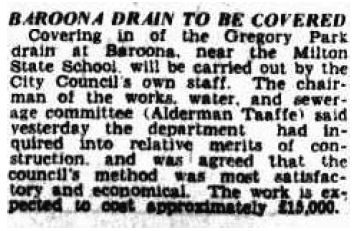 Clipping from The Courier Mail, 10 November 1938, p3. (Trove)