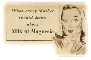 Part of an ad for Nyal Milk of Magnesia in the Australian Women's Weekly, March 1949