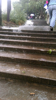 'UQ Falls' - posted to the Facebook group UQ StalkerSpace by Panashé Machinguara just after midday on 1 May 2015.