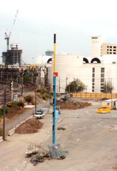 The Batman's Hill Marker near Spencer Street Station in 2003.