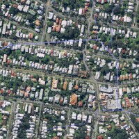 The path of Western Creek from Murruba Street to Baroona Road (Google Maps)