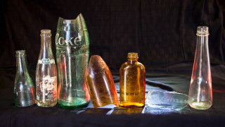 The bottles from the gully.