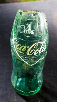 The broken coke bottle from the gully.