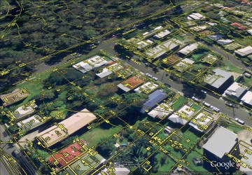 The path of the drain between Mary Street (now Back Street) and Murraba Street as depicted on the City Council's Detail Plans from the 1930s