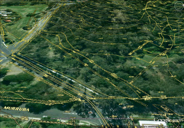 The drain running through the bottom of the Government House grounds, as depicted on the City Council's 'Detail Plans' from the 1930s.