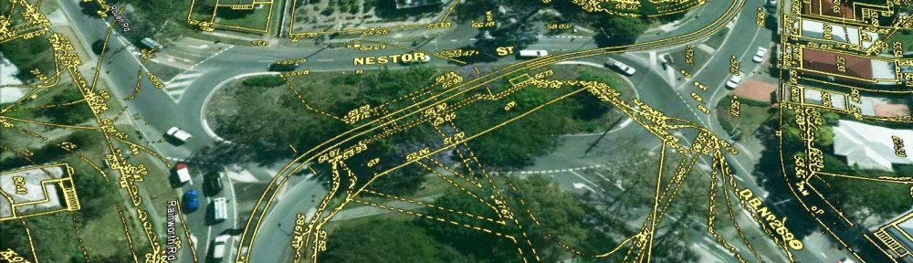 The City Council's 'Detail Plans' from the 1940s, showing the drain, tram line and streets before the roundabout was built.