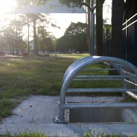 One of the drain covers in Gregory Park