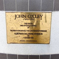 A Plaque in the John Oxley Centre