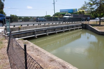 Milton Drain at high tide on 12 January 2013.