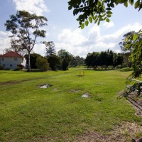 Puddles and mud on Norman Buchan Park