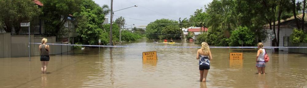 Torwood Street during the January 2011 flood