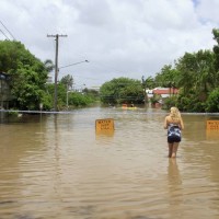 Torwood Street during the January 2011 flood