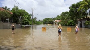 Torwood Street during the January 2011 flood